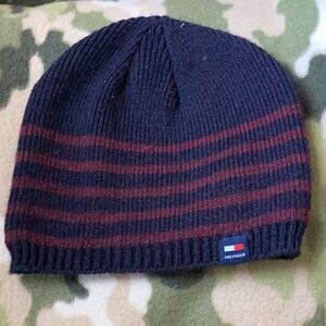 Tommy Hilfiger Men's Black and Brown Beanie